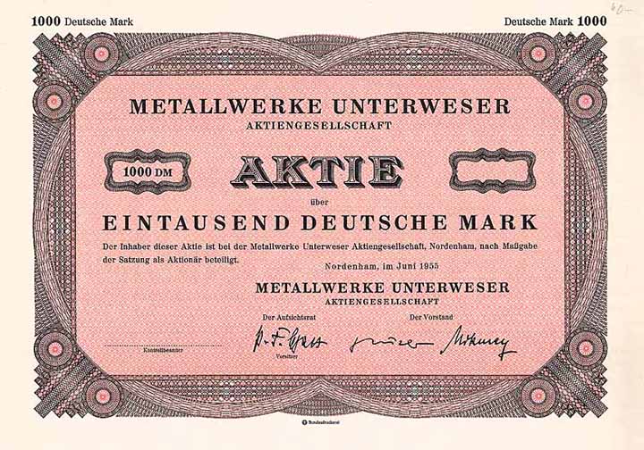 Metallwerke Unterweser AG