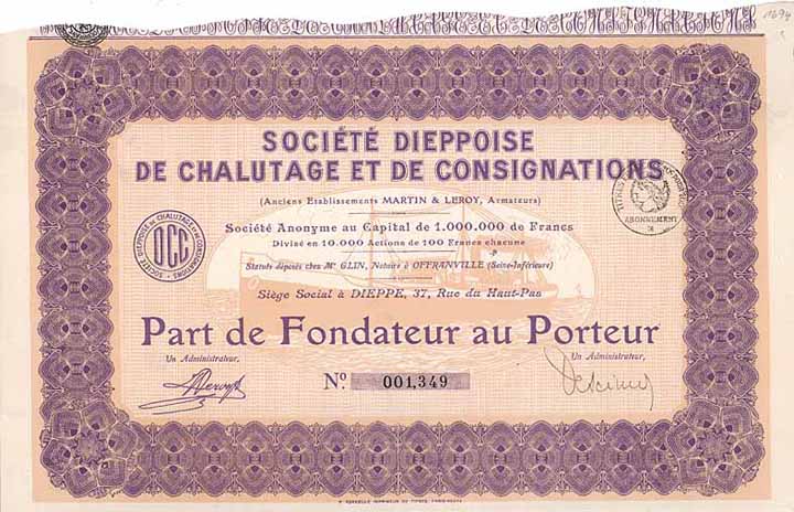 Soc. Dieppoise de Chalutage et de Consignations S.A.