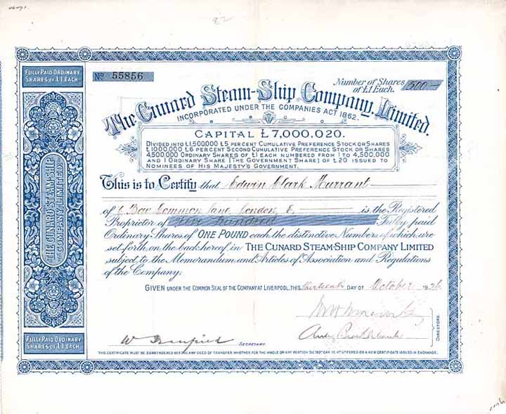 Cunard Steam-Ship Co. Ltd.