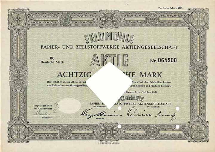 Feldmühle Papier- und Zellstoffwerke AG