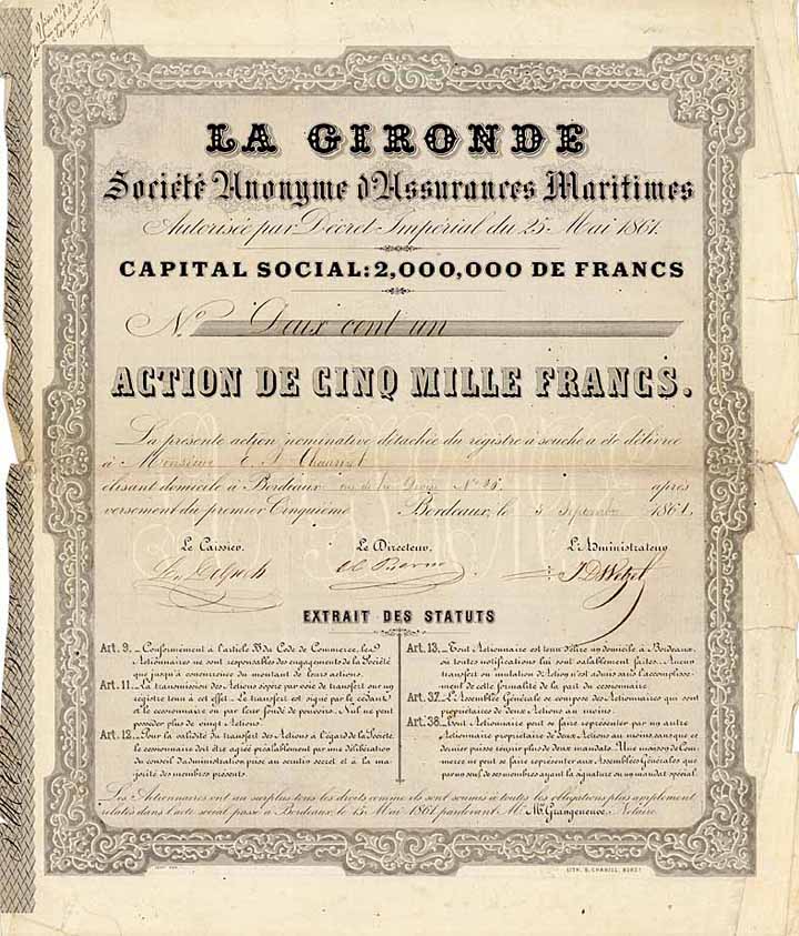 LA GIRONDE S.A. d‘Assurances Maritimes