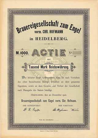 Brauereigesellschaft zum Engel vorm. Chr. Hofmann