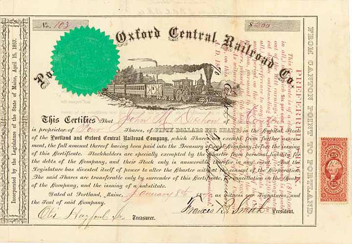 Portland & Oxford Central Railroad