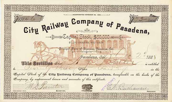 City Railway Co. of Pasadena