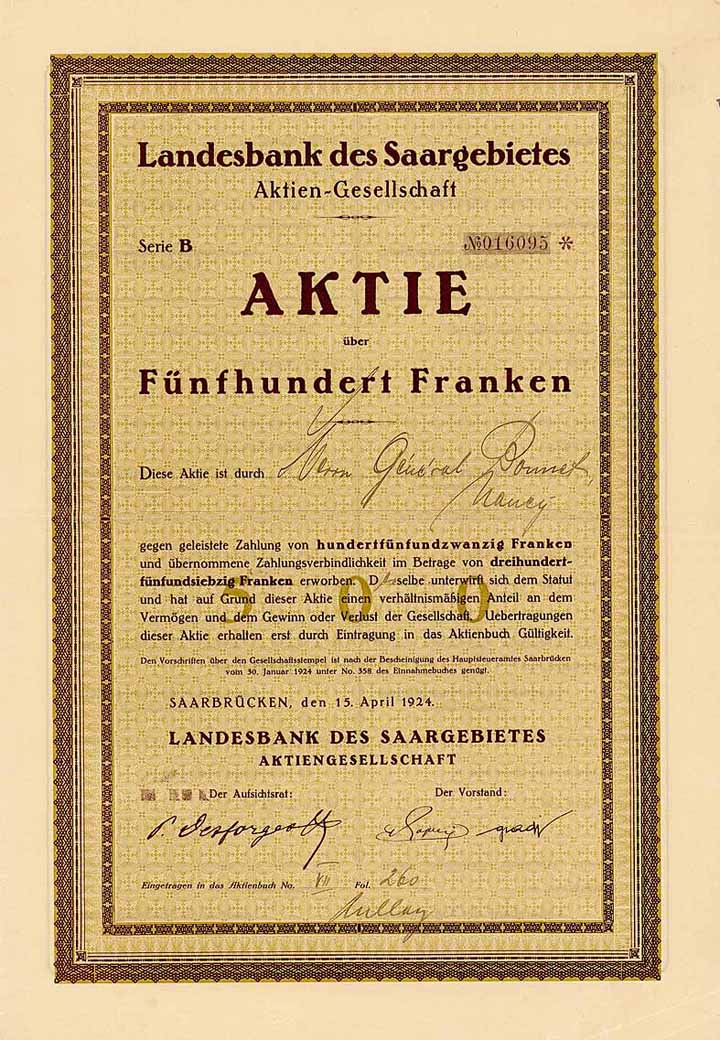Landesbank des Saargebietes AG