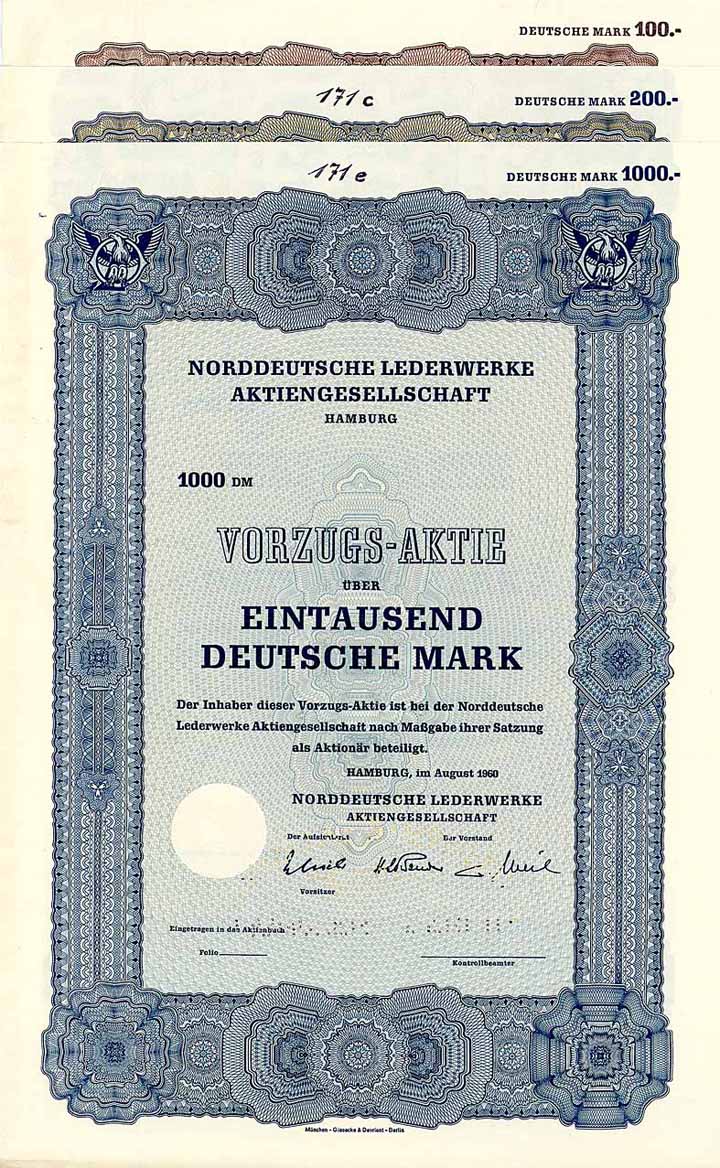 Norddeutsche Lederwerke AG (3 Stücke)