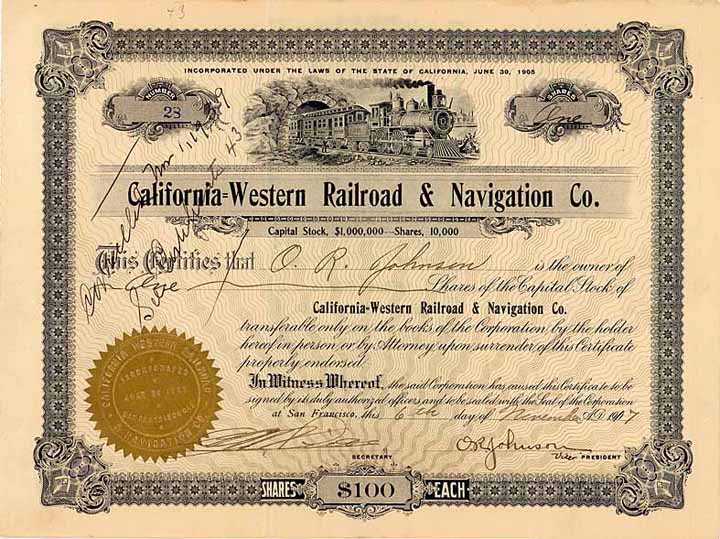 California-Western Railroad & Navigation Co.