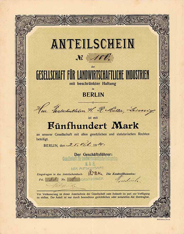 Gesellschaft für Landwirtschaftliche Industrien GmbH