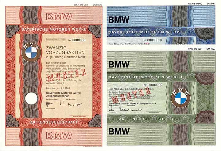 Bayerische Motoren Werke AG (3 Stücke)