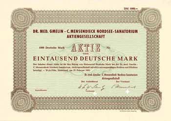 Dr. med. Gmelin - C.Mensendieck Nordsee-Sanatorium AG