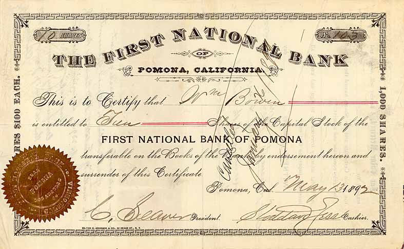 First National Bank of Pomona