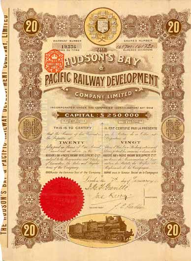 Hudson's Bay & Pacific Railway Development Co. Ltd.