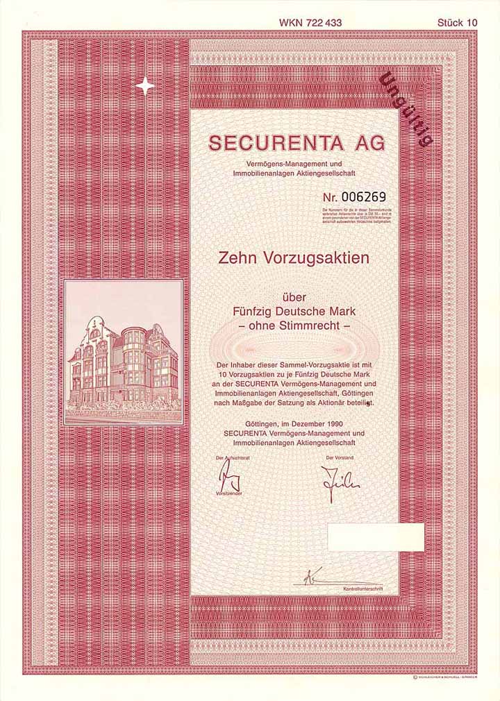 SECURENTA Vermögens-Management und Immobilienanlagen AG