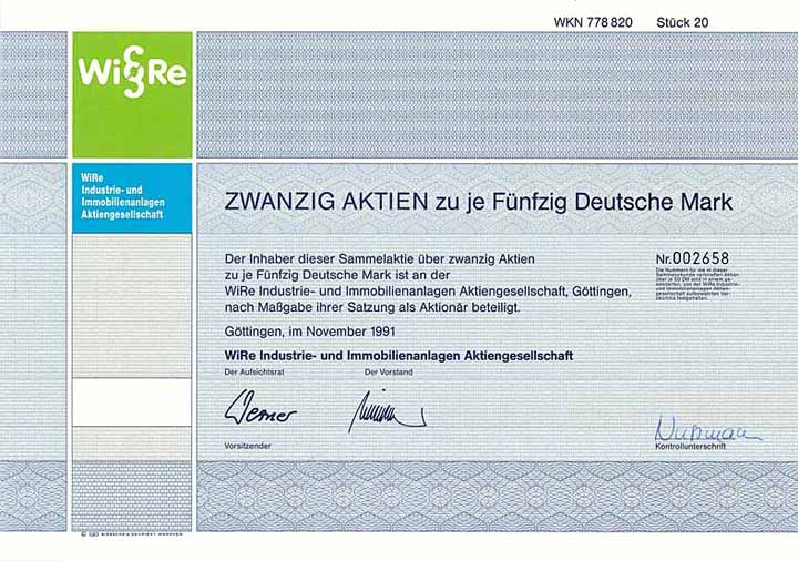WiRe Industrie- und Immobilienanlagen AG