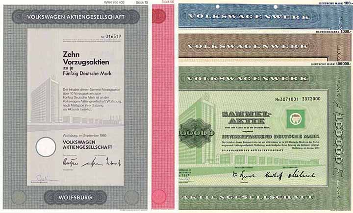 Volkswagenwerk AG (8 Stücke)