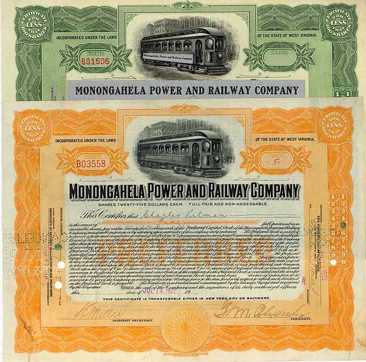 Monongahela Power and Railway Co. (2 Stücke)