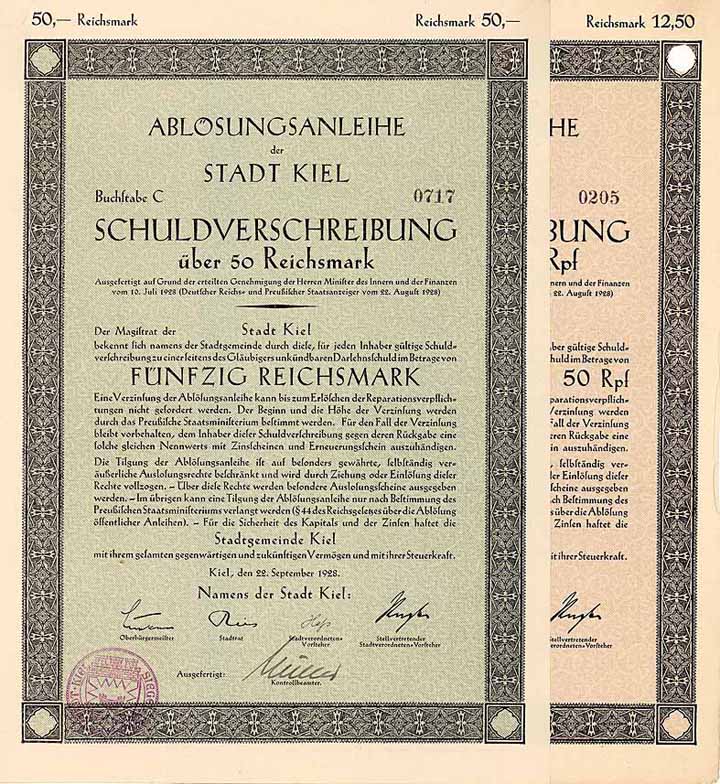 Stadt Kiel (2 Stücke)