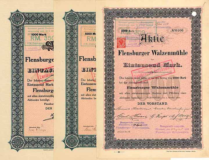 Flensburger Walzenmühle (3 Stücke)