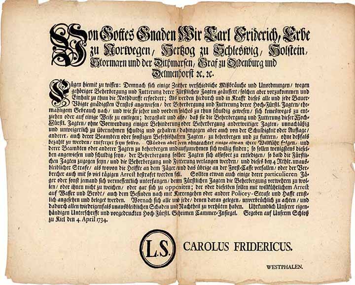 Carl Friderich, Erbe zu Norwegen, Herzog zu Schleswig, Holstein, Stormarn und der Dithmarschen, Graf zu Oldenburg und Delmenhorst etc.