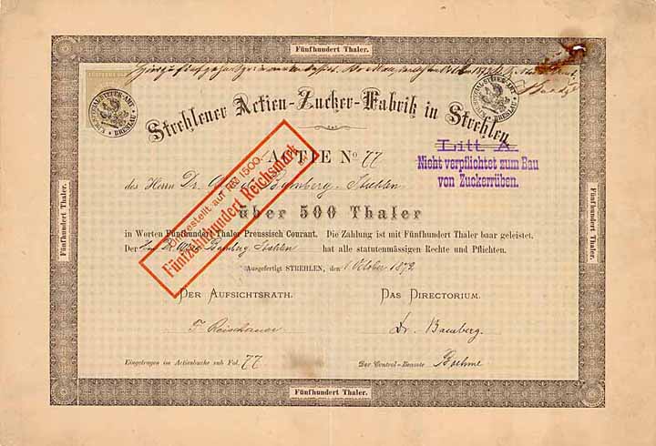 Strehlener Actien-Zucker-Fabrik