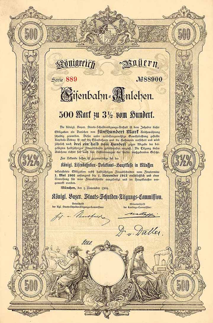 Königreich Bayern, Eisenbahn-Anlehen