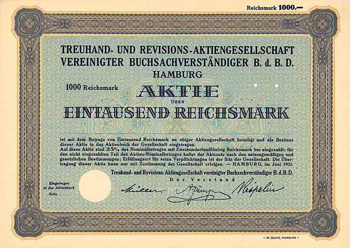 Treuhand- und Revisions-AG vereinigter Buchsachverständiger B.d.B.D.