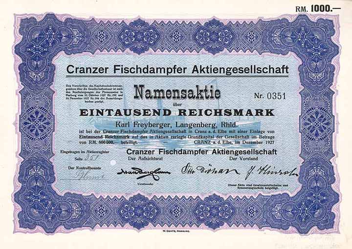 Cranzer Fischdampfer AG
