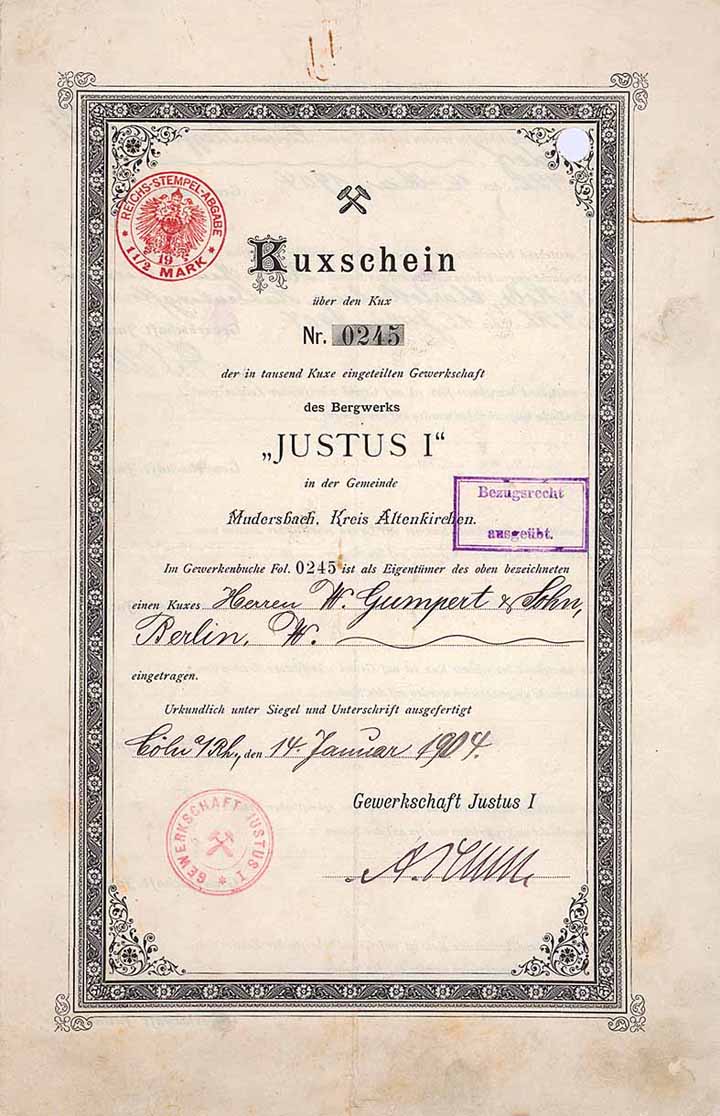 Gewerkschaft Justus I