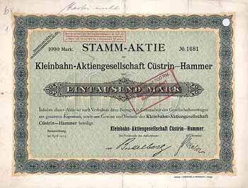 Kleinbahn-AG Cüstrin-Hammer
