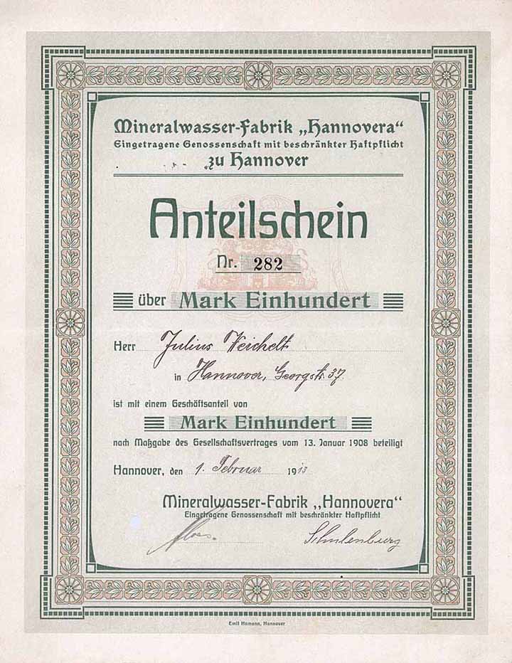 Mineralwasserfabrik "Hannovera" eGmbH