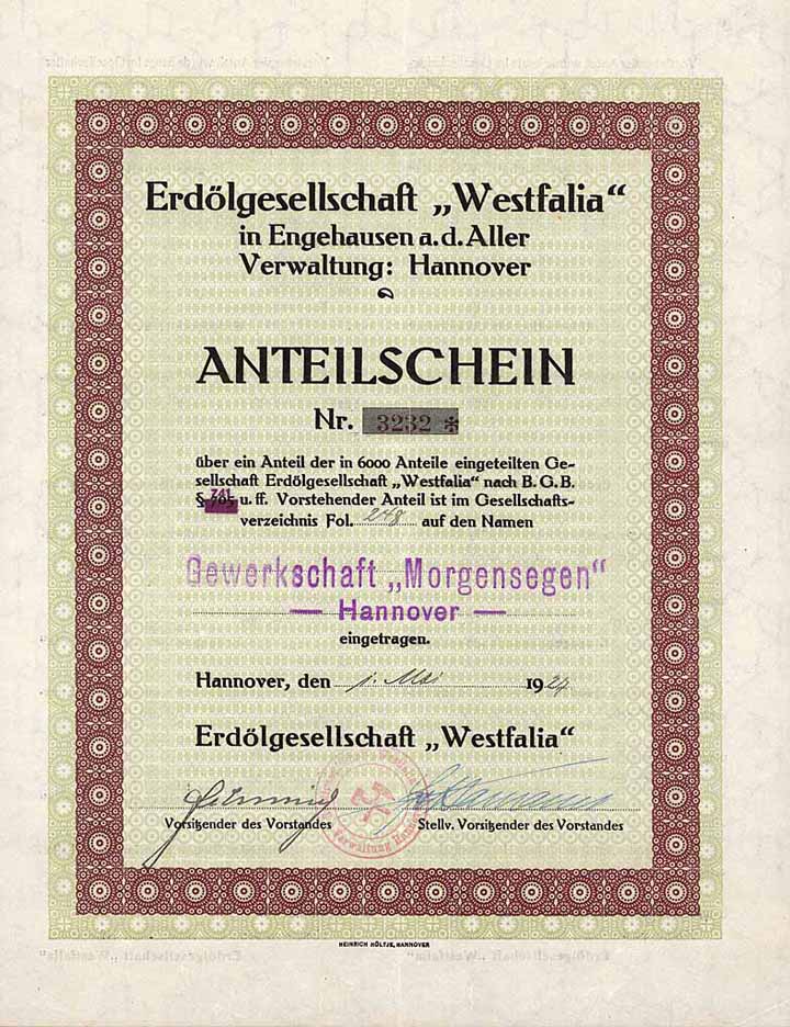 Erdölgesellschaft “Westfalia”