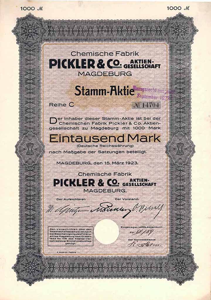 Chemische Fabrik Pickler & Co. AG