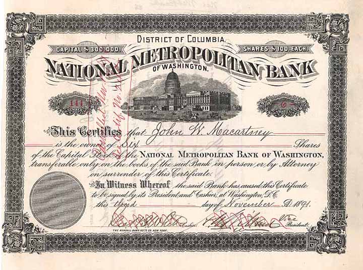 National Metropolitan Bank of Washington