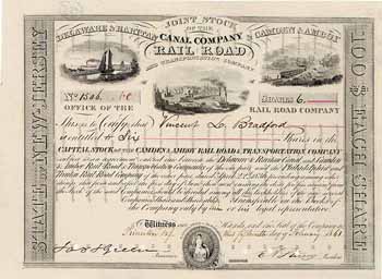 Delaware & Raritan Canal Co. & Camden & Amboy Railroad & Transportation Co. (OU E.A. Stevens)
