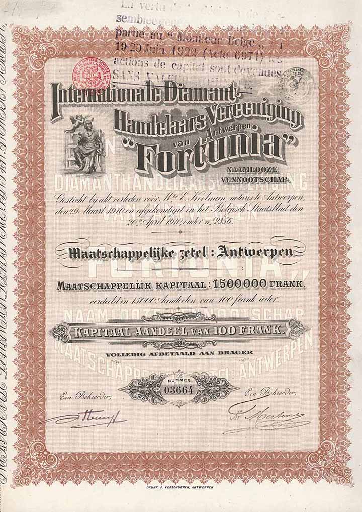 Internationale Diamant Handelaars Vereeniging "Fortunia" N.V.