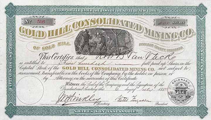 Gold Hill Consolitated Mining Co.