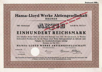 Hansa-Lloyd Werke AG (1930 gültig geblieben)