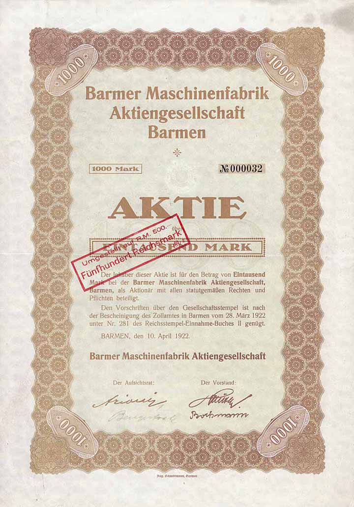 Barmer Maschinenfabrik AG