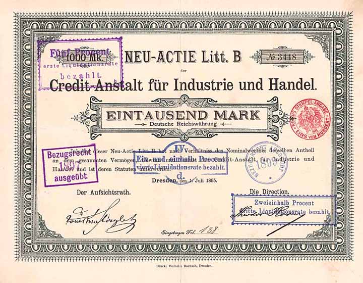 Credit-Anstalt für Industrie und Handel