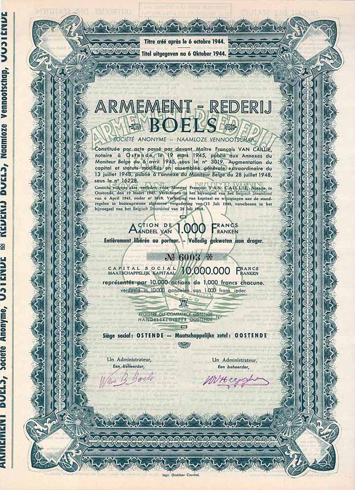 Rederij BOELS N.V. (Armement BOELS S.A.)