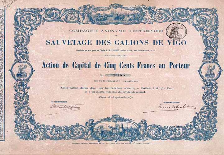 Cie. Anonyme d’Entreprise de Sauvetage des Galions de Vigo