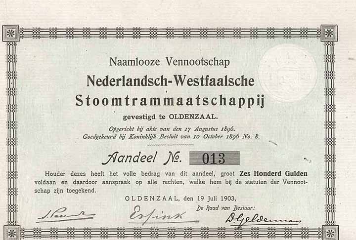 Nederlandsch-Westfaalsche Stoomtrammaatschappij