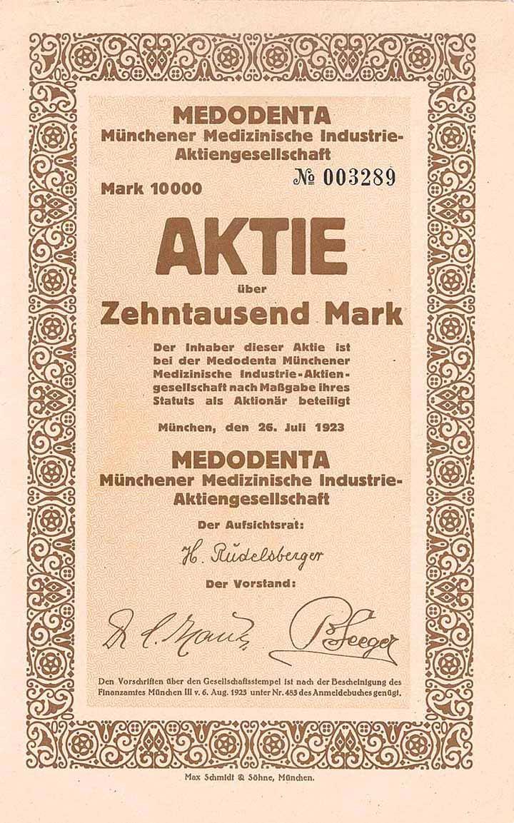 MEDODENTA Münchener Medizinische Industrie-AG