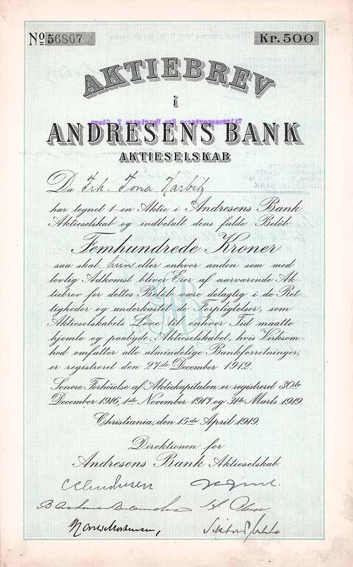 Andresens Bank A/S