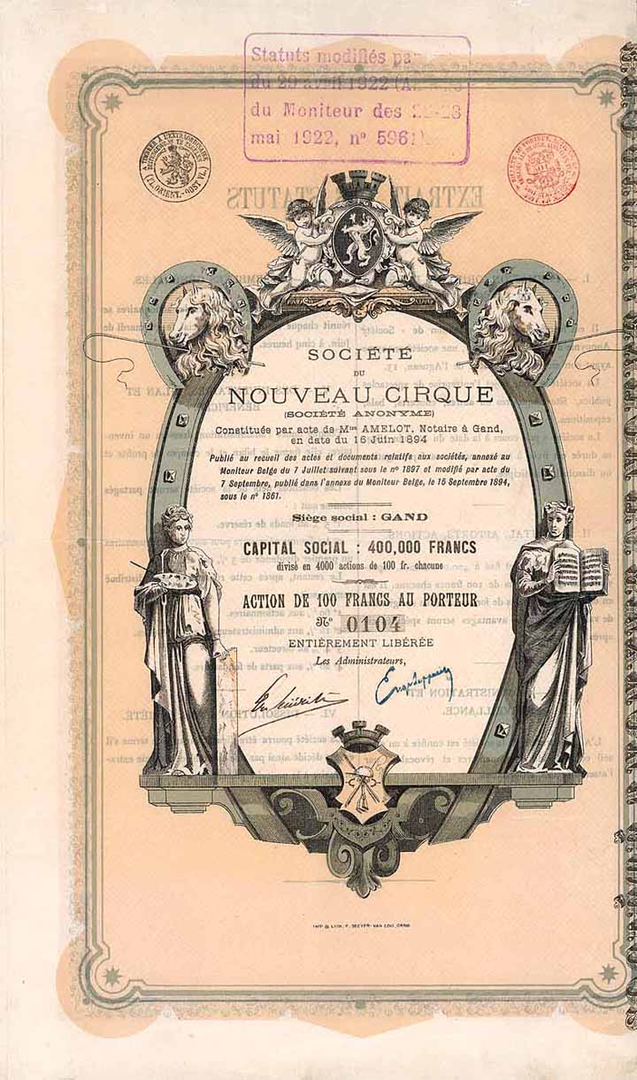 Société du Nouveau Cirque S.A.