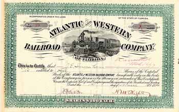 Atlantic & Western Railroad Co. of Florida (OU:Henry M. Flagler)