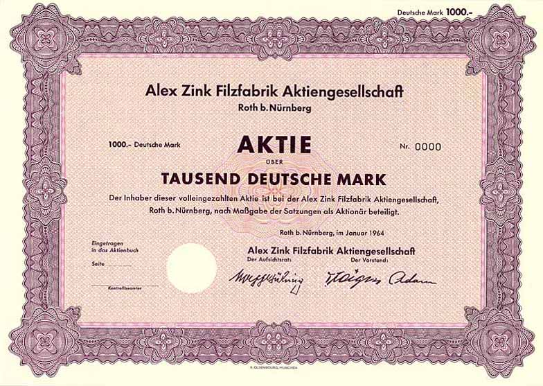 Alex Zink Filzfabrik AG