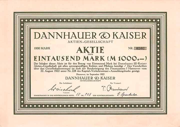 Dannhauer & Kaiser AG