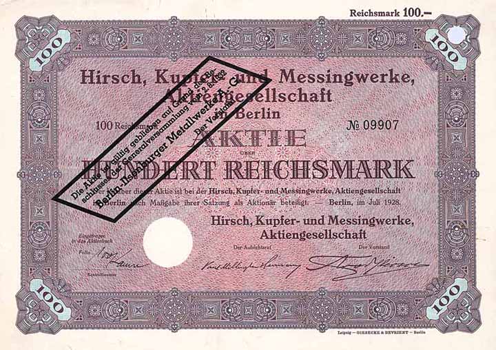 Hirsch Kupfer- und Messingwerke AG