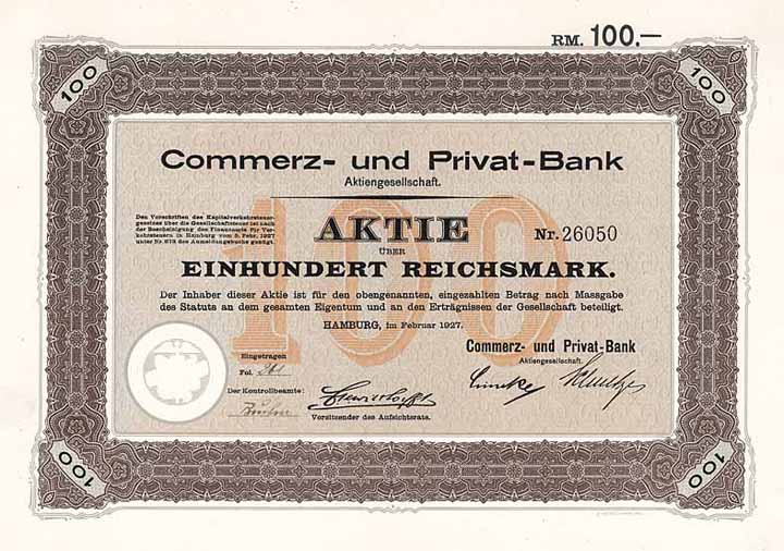 Commerz- und Privat-Bank AG